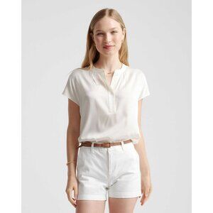NWT Quince ivory washable stretch silk dolman sleeve blouse